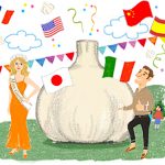 にんにくの収穫と世界のにんにく祭り